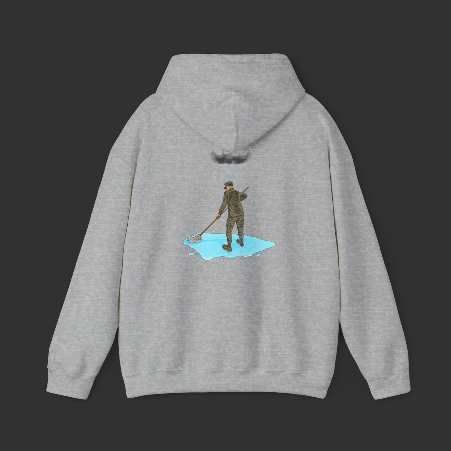 Moppin' In The Rain (Back) WD Hoodie