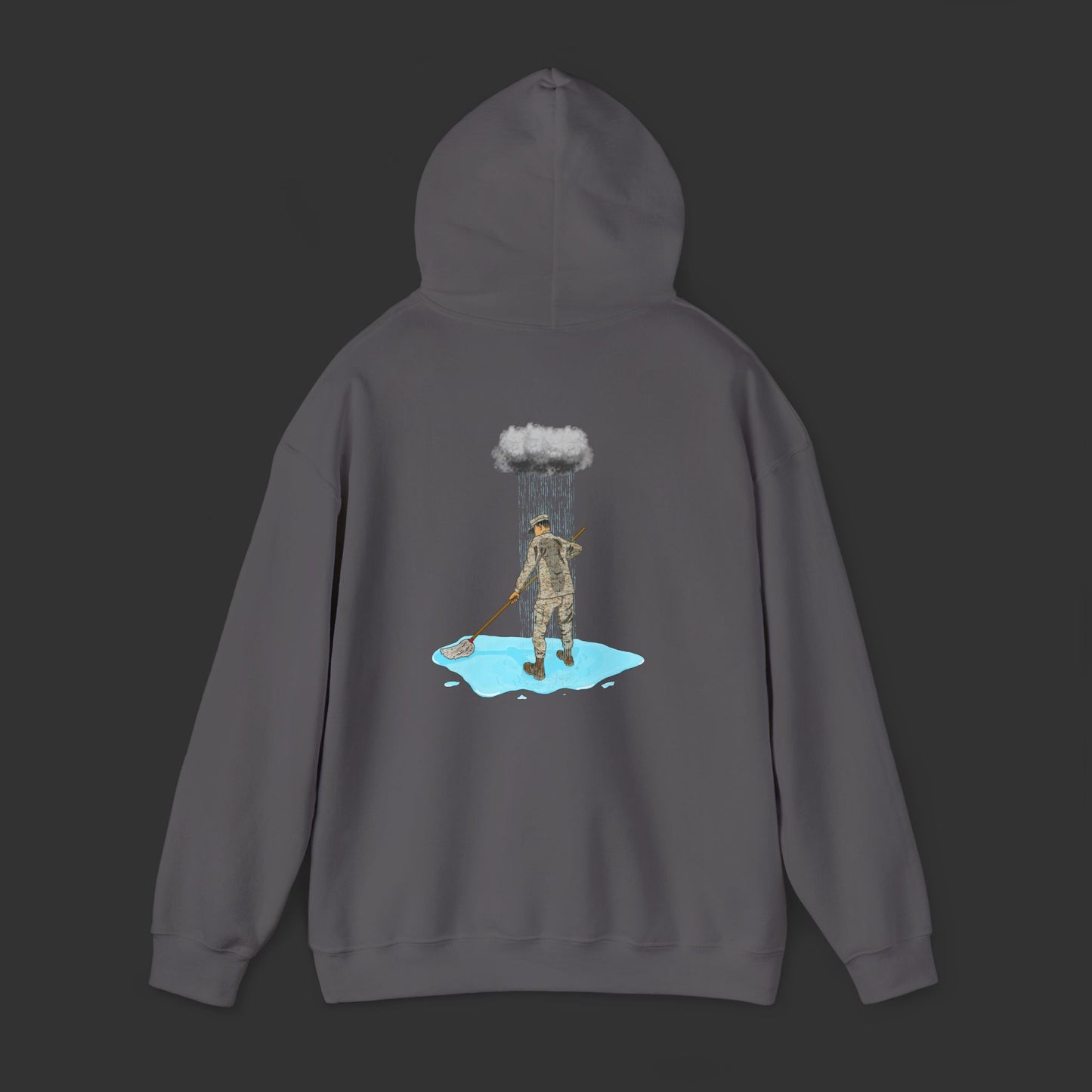 Moppin' In The Rain (Back) DS Hoodie