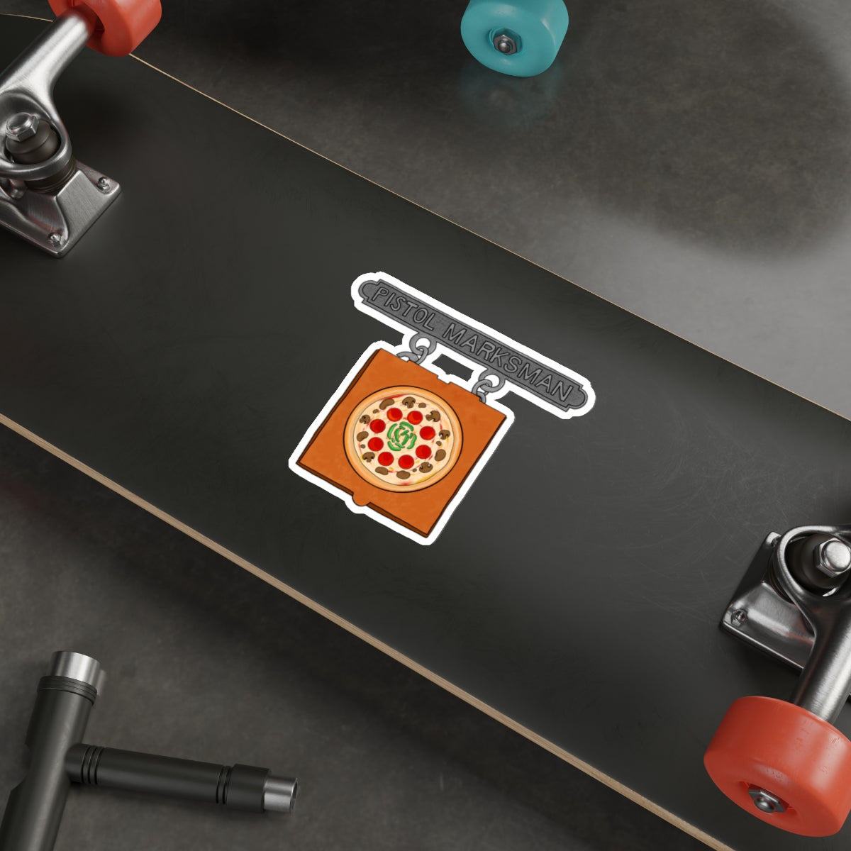Sticker Series - Pizza Box Pistol Marksman