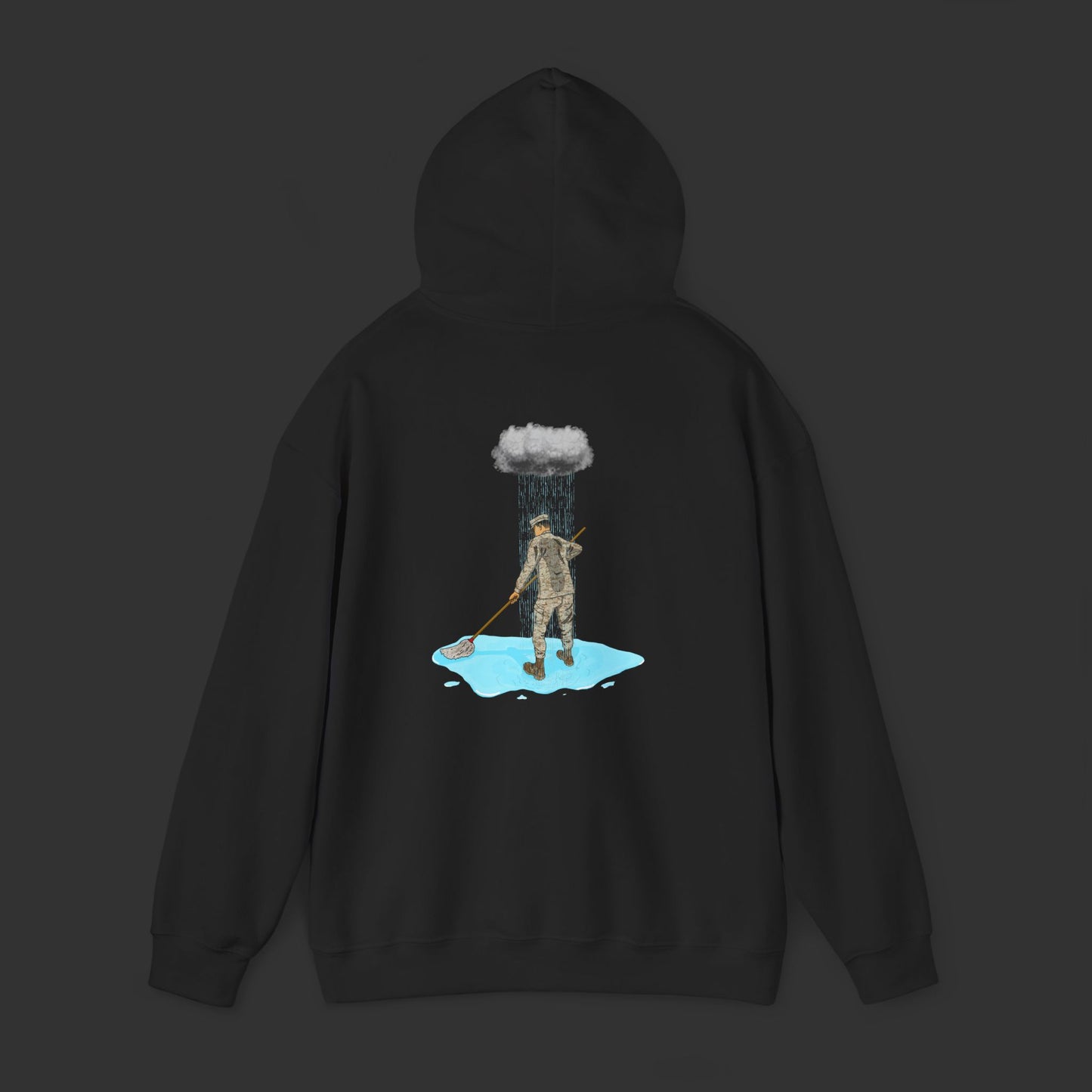 Moppin' In The Rain (Back) DS Hoodie