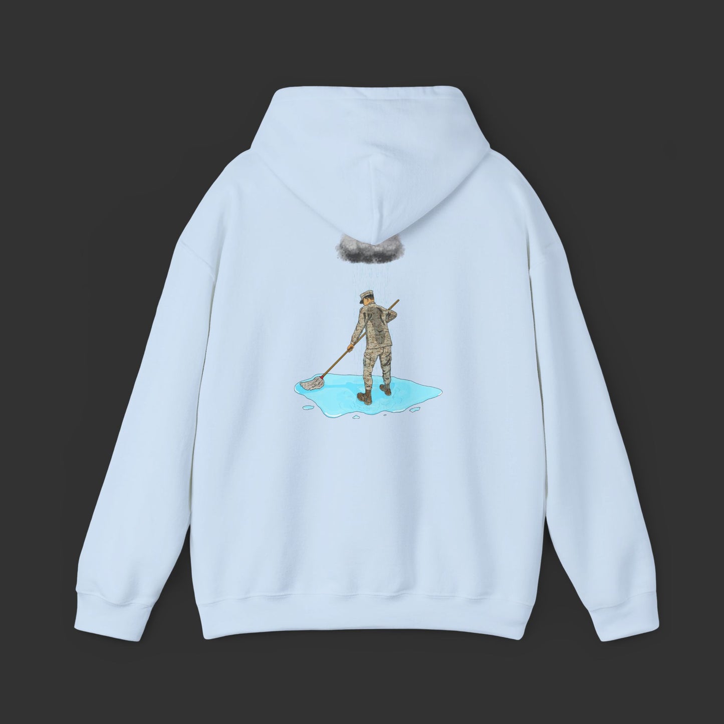 Moppin' In The Rain (Back) DS Hoodie