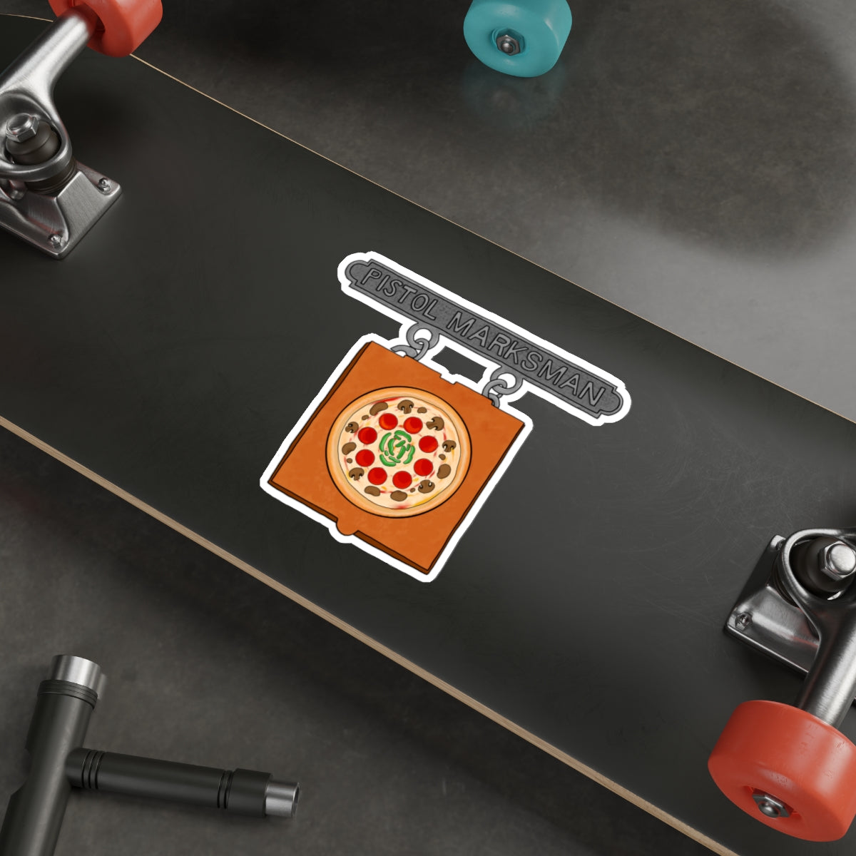Sticker Series - Pizza Box Pistol Marksman