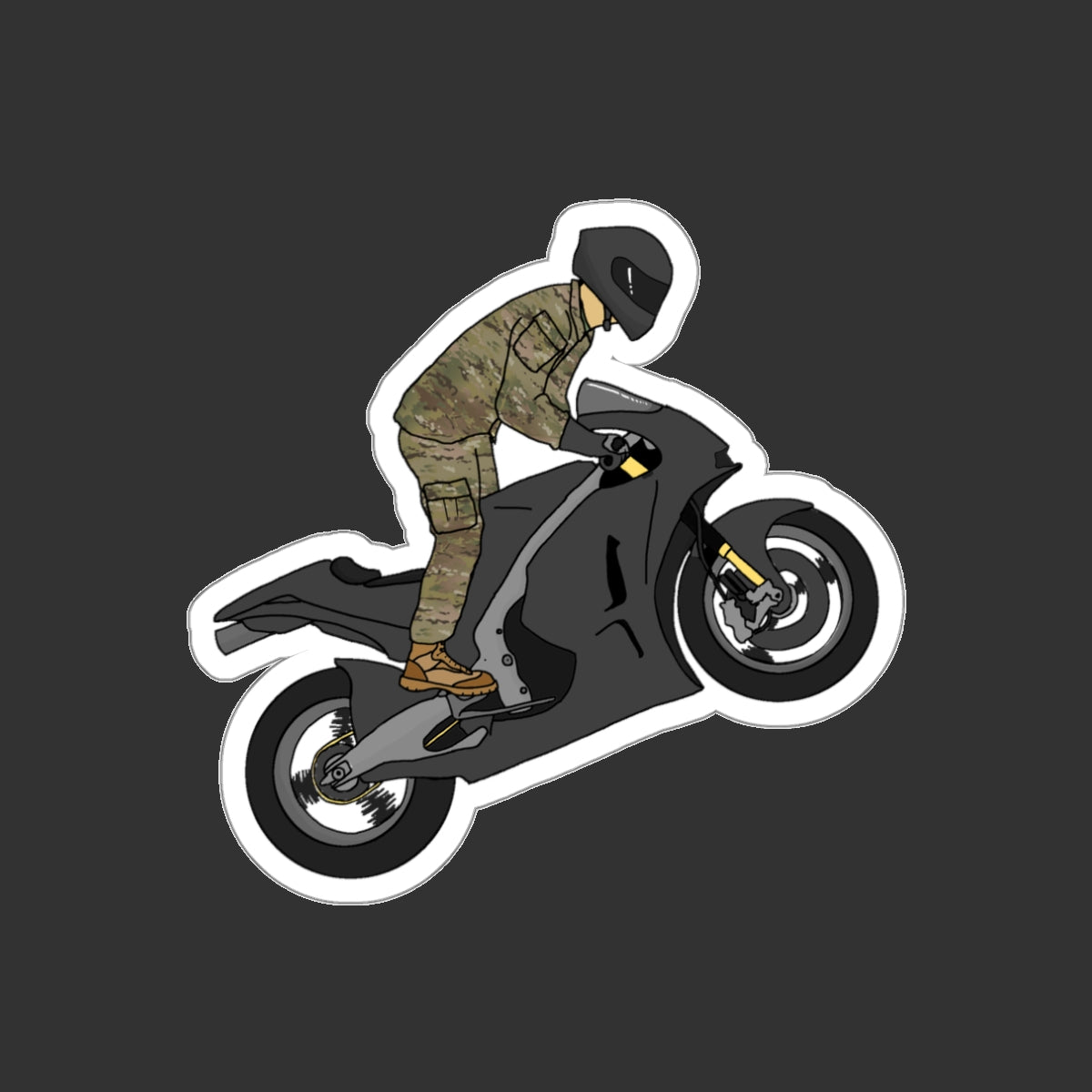Sticker Series - Rider Wheelie MC