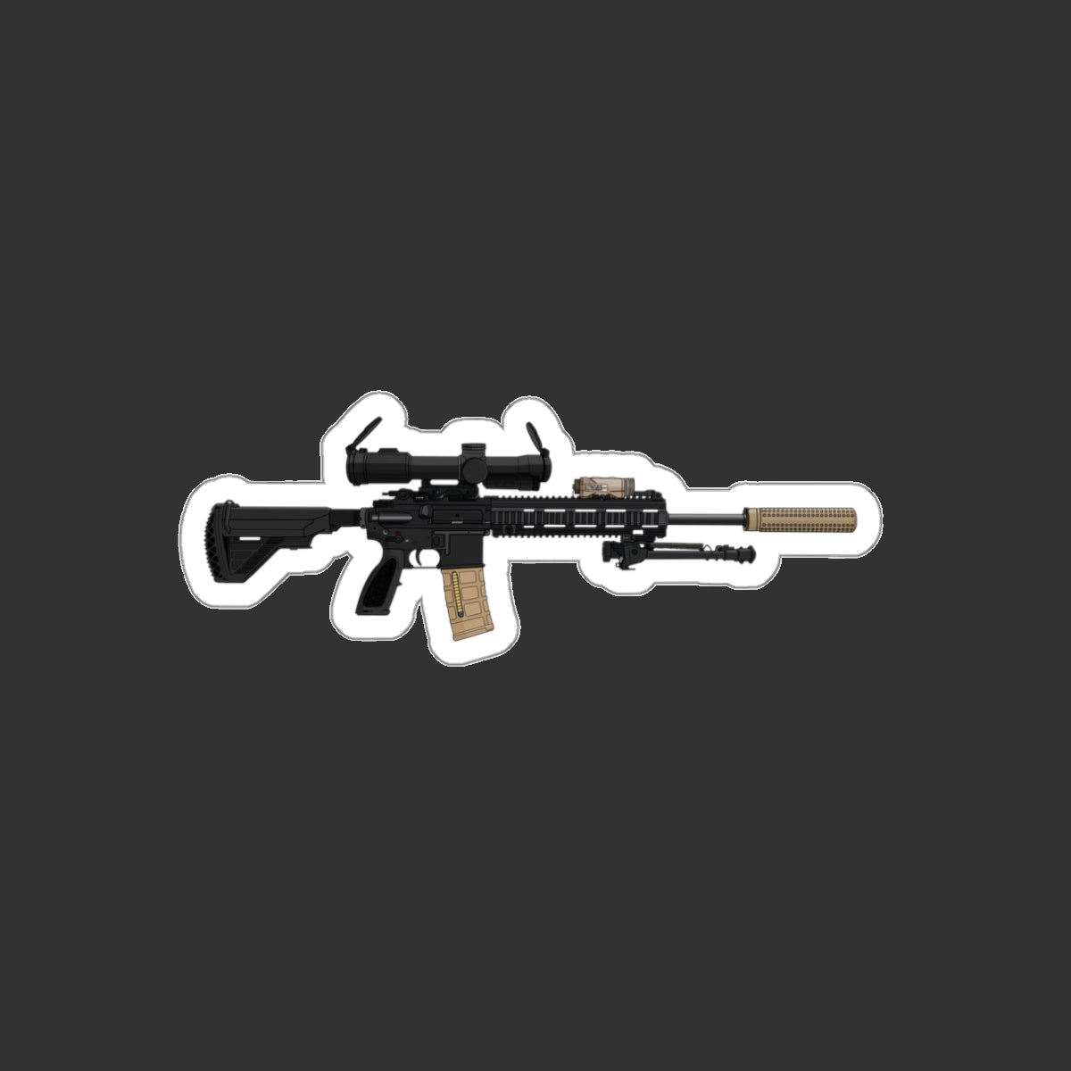 Sticker Series - Gun Modern Rifle