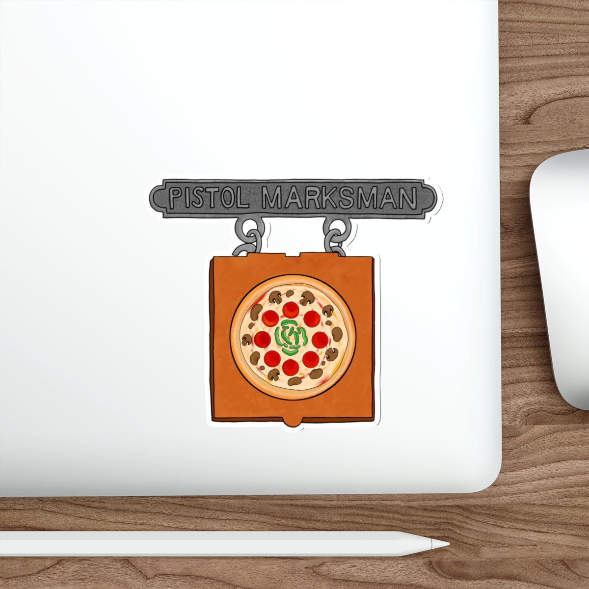 Sticker Series - Pizza Box Pistol Marksman