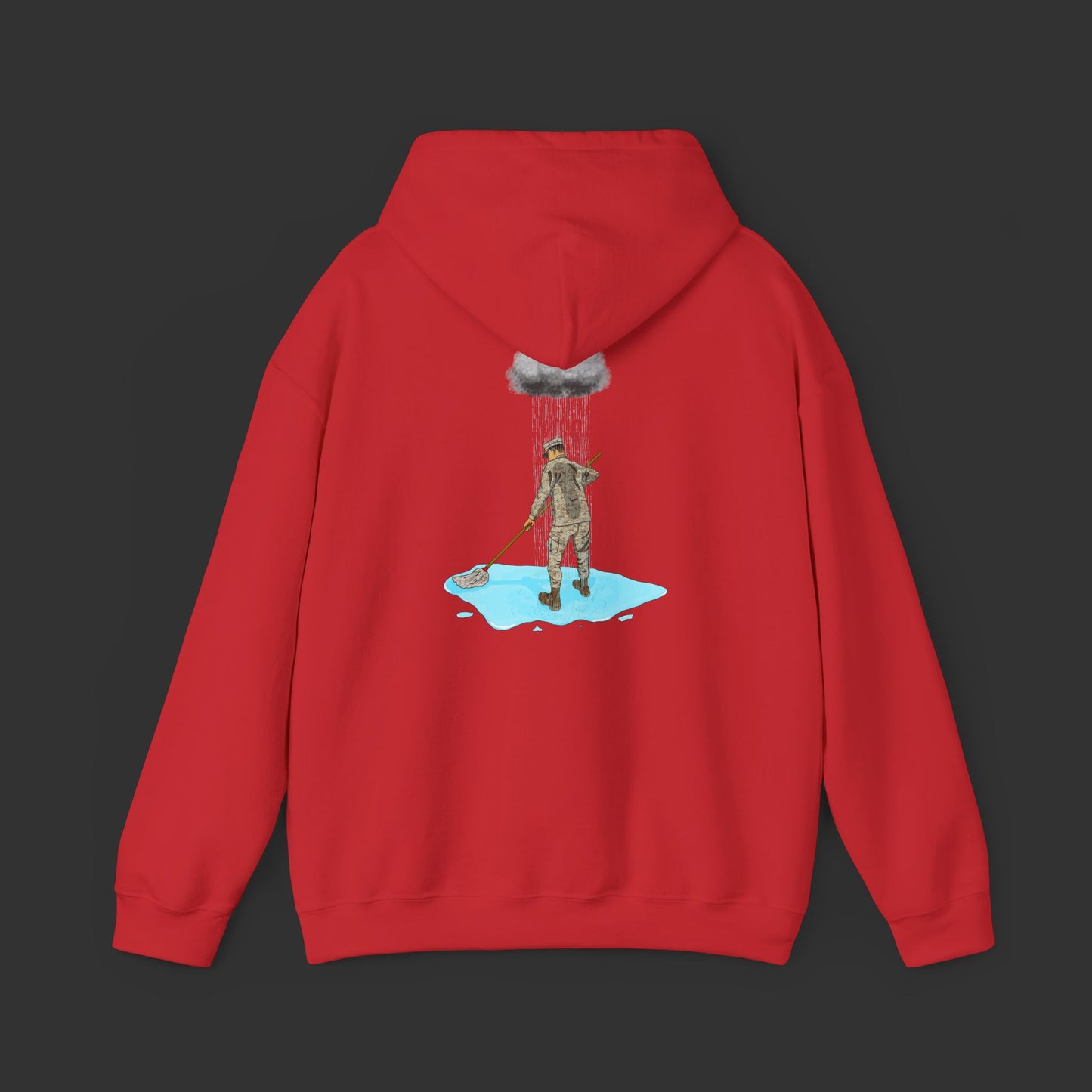 Moppin' In The Rain (Back) DS Hoodie