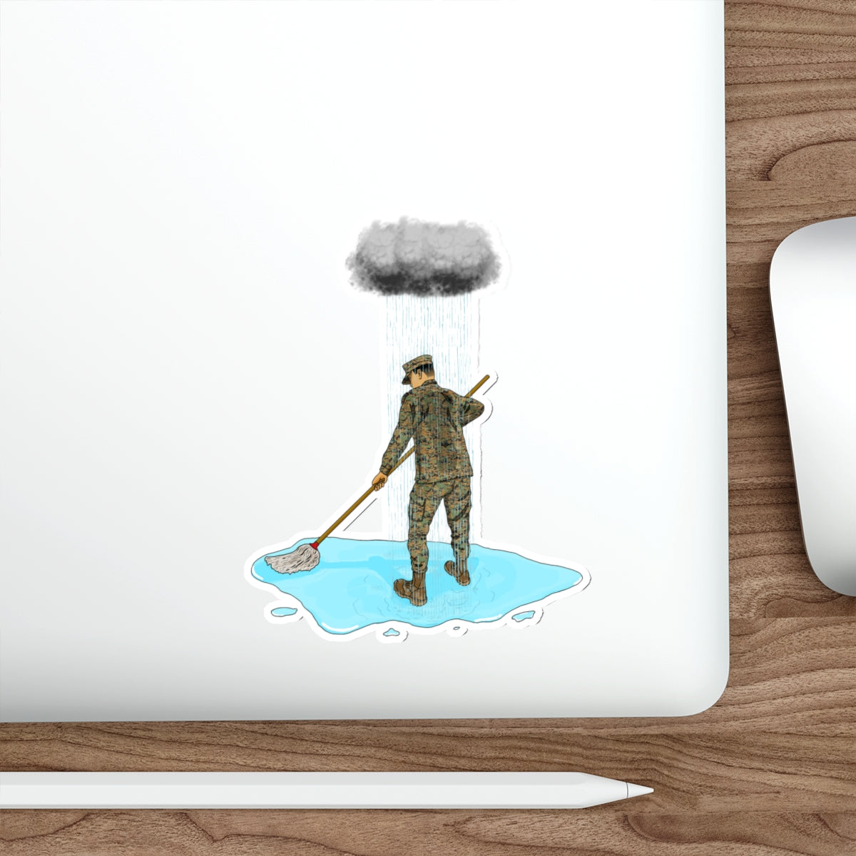 Sticker Series - Moppin' In The Rain WD