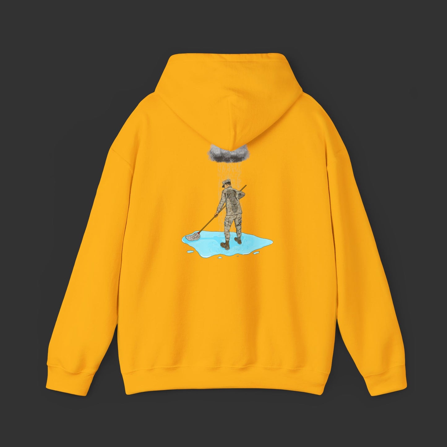 Moppin' In The Rain (Back) DS Hoodie