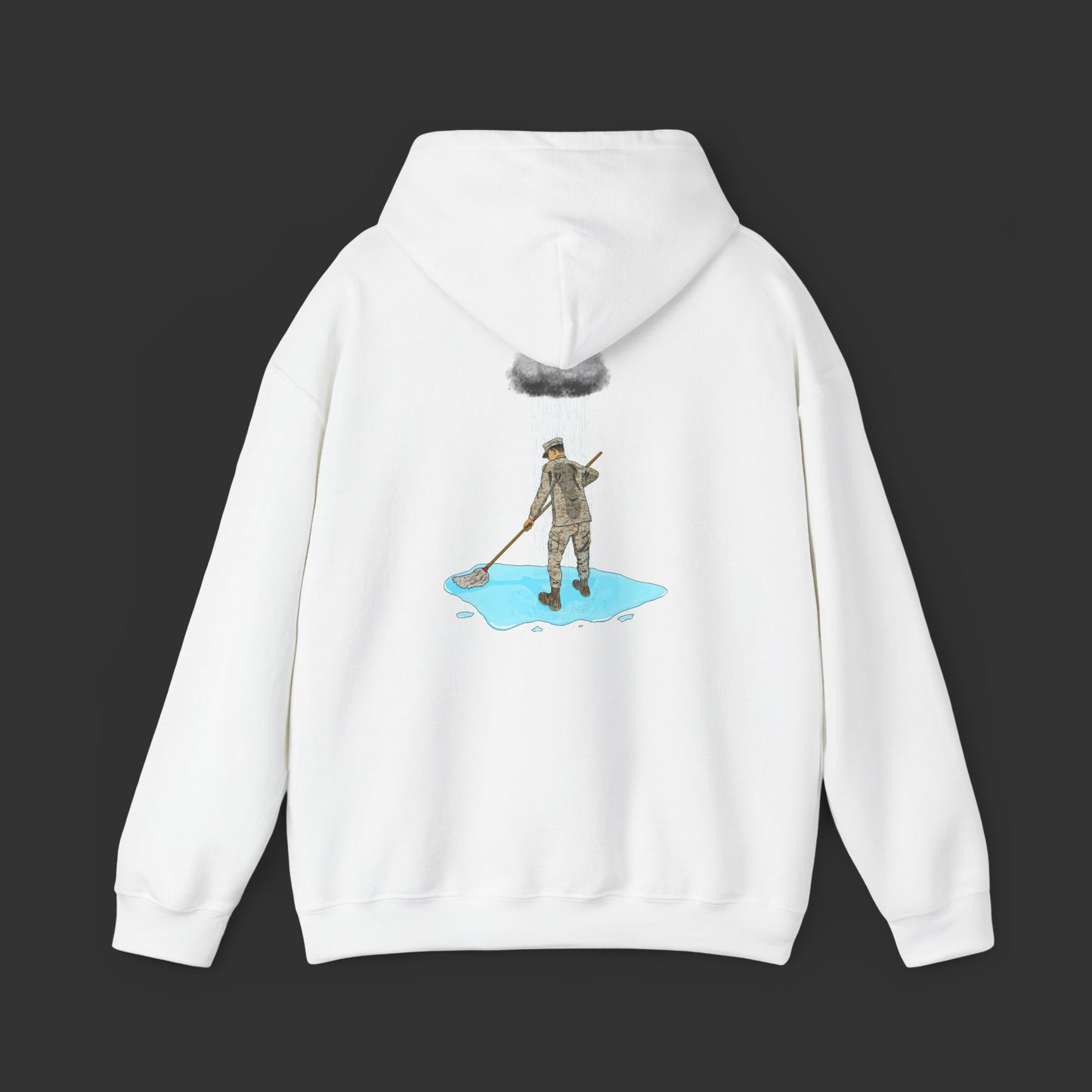 Moppin' In The Rain (Back) DS Hoodie