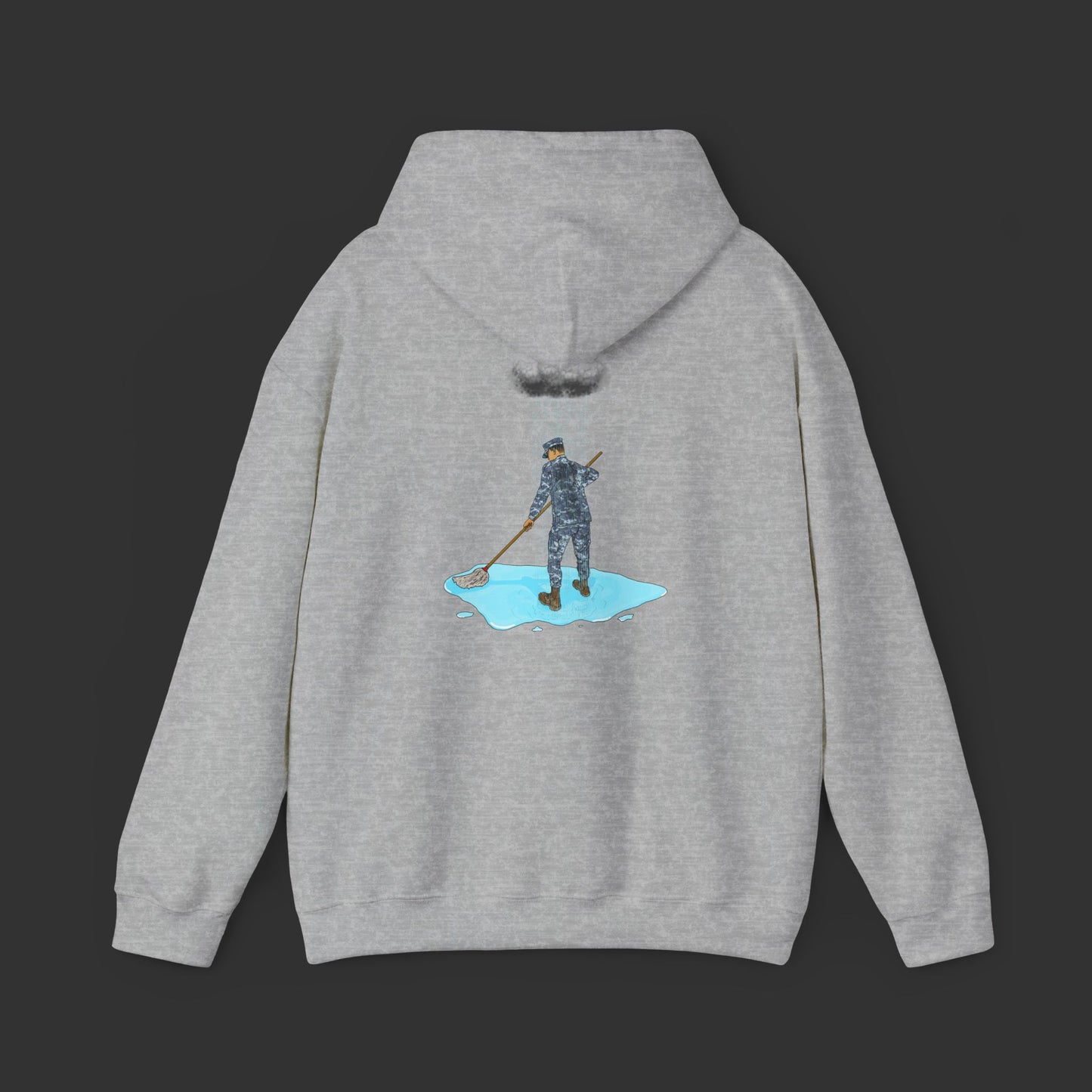 Moppin' In The Rain (Back) BB Hoodie