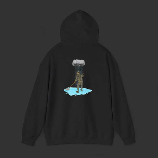 Moppin' In The Rain (Back) WD Hoodie