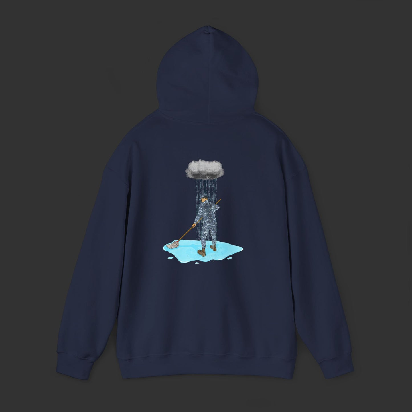 Moppin' In The Rain (Back) BB Hoodie