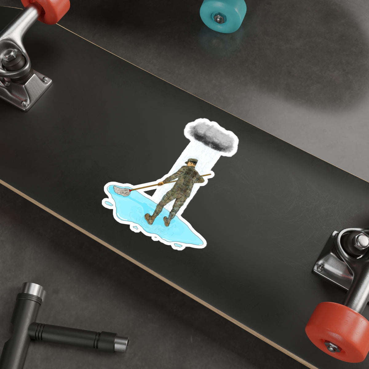 Sticker Series - Moppin' In The Rain MC