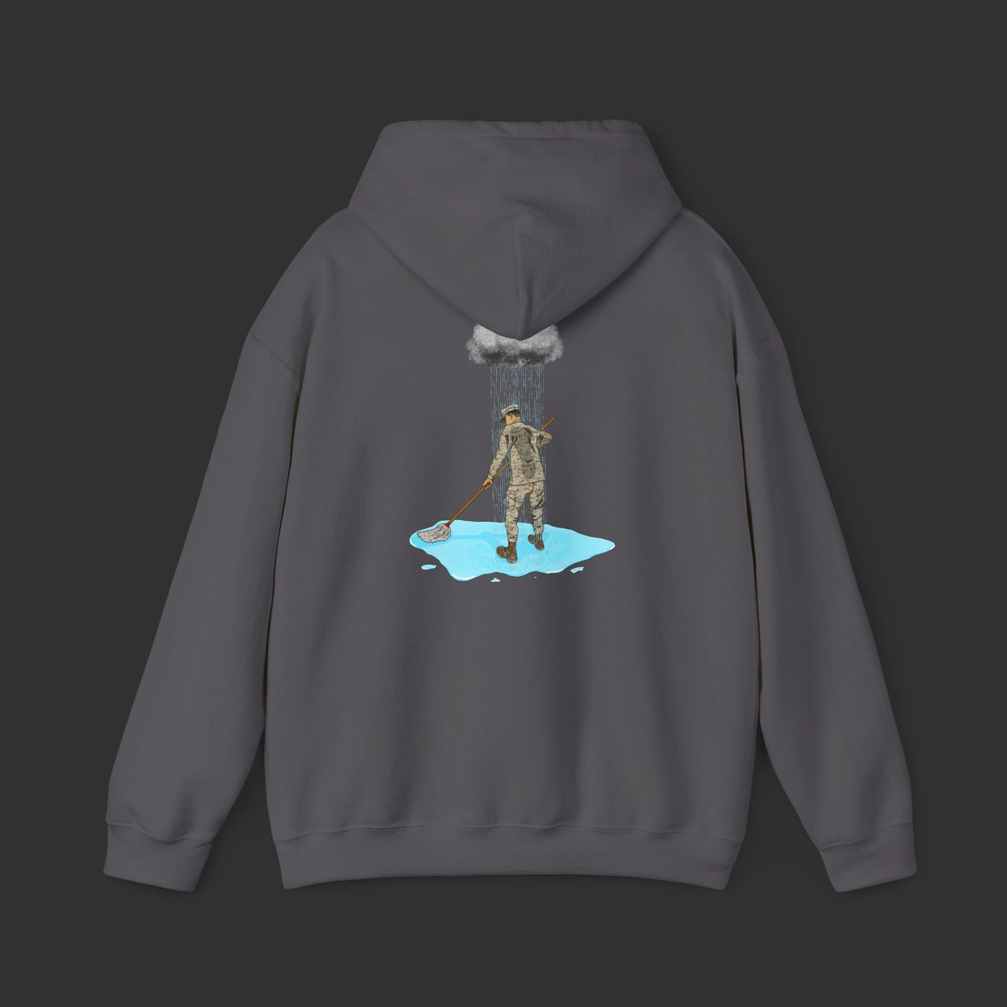 Moppin' In The Rain (Back) DS Hoodie