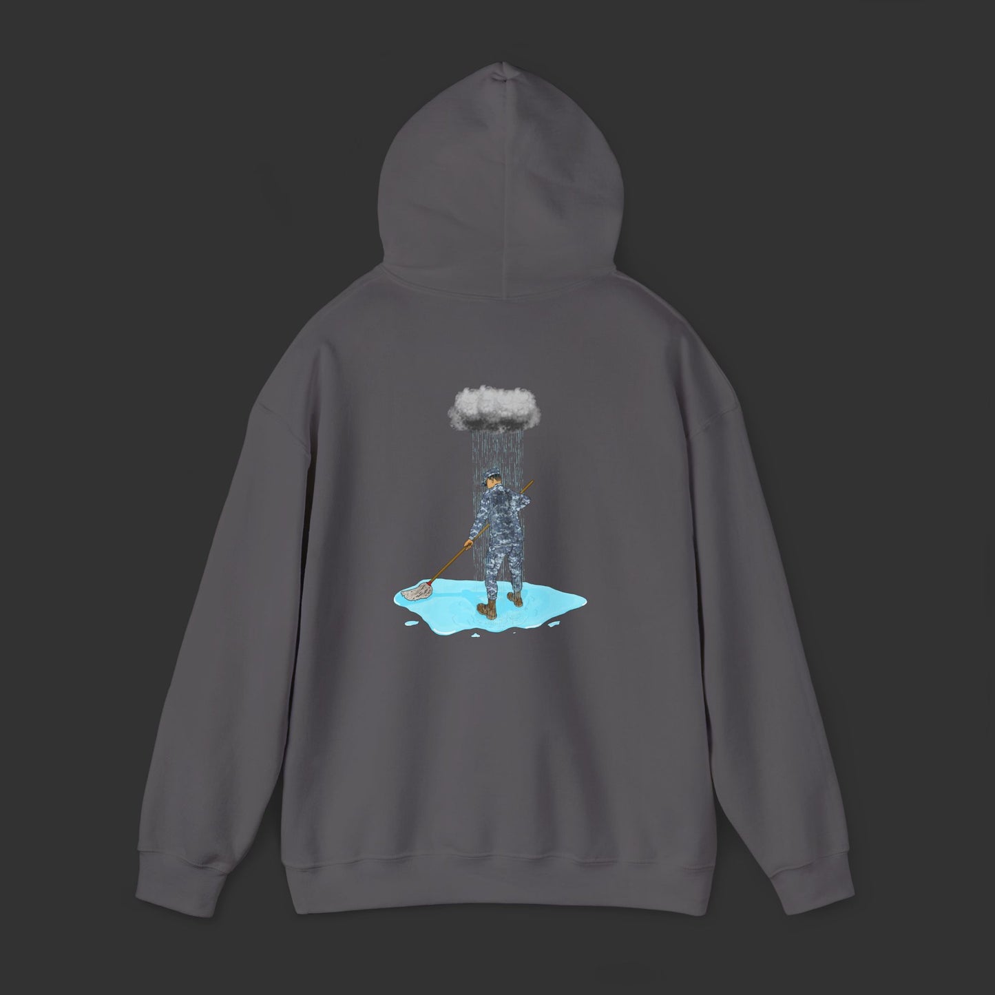 Moppin' In The Rain (Back) BB Hoodie