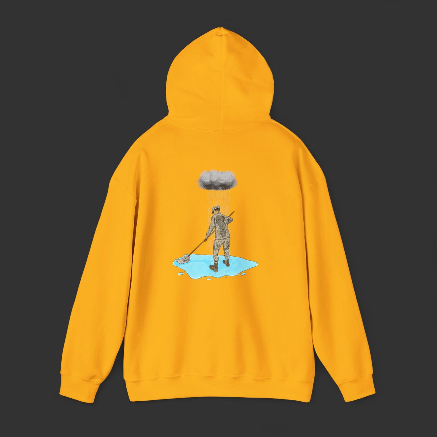 Moppin' In The Rain (Back) DS Hoodie