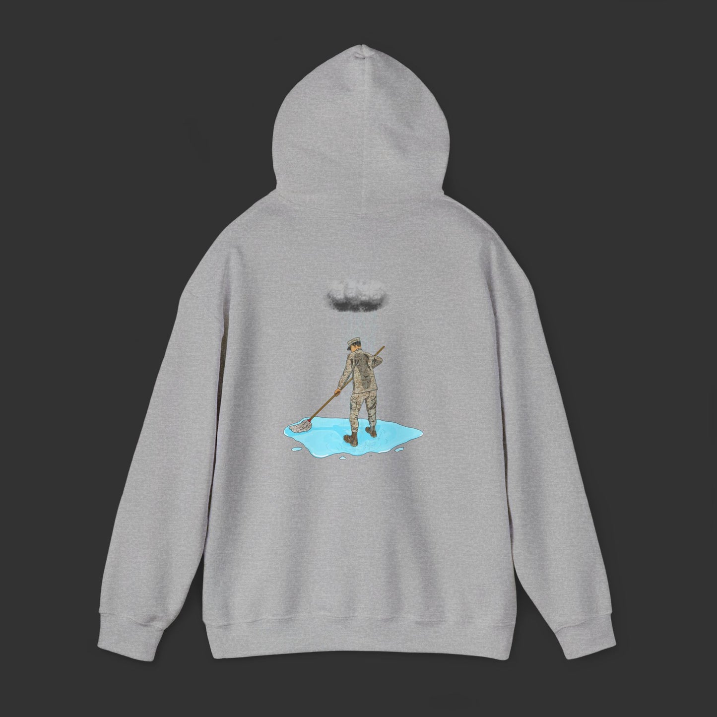 Moppin' In The Rain (Back) DS Hoodie