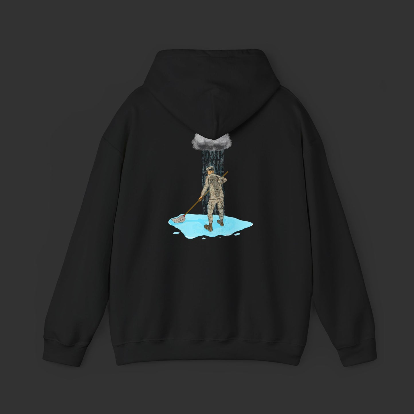 Moppin' In The Rain (Back) DS Hoodie