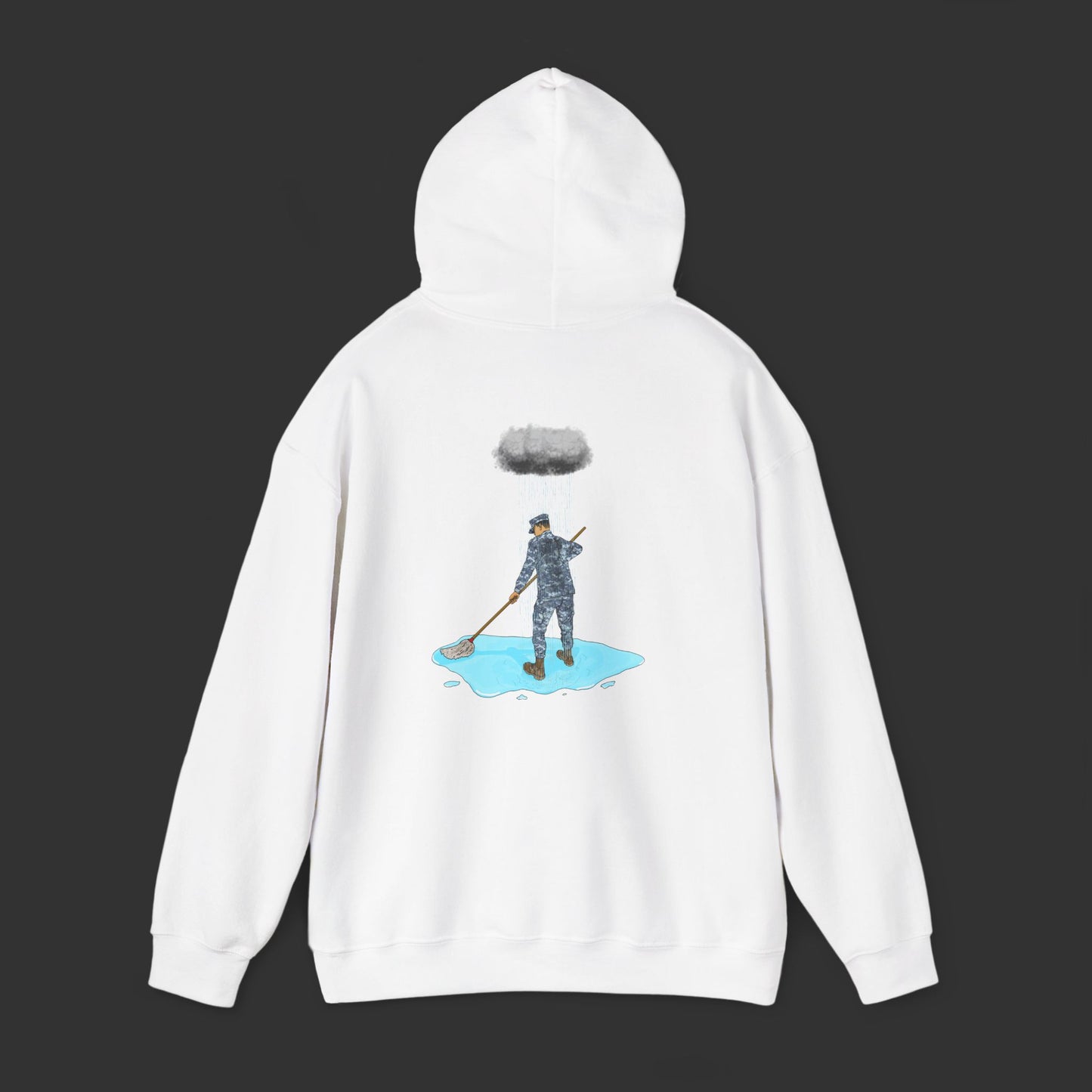 Moppin' In The Rain (Back) BB Hoodie