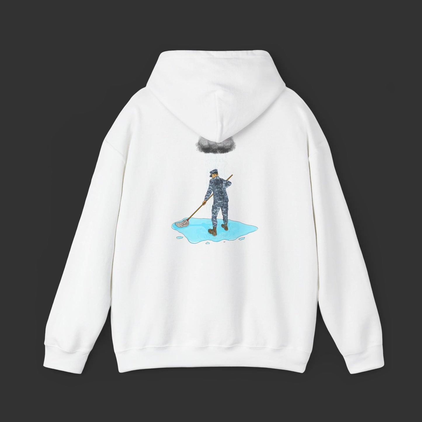 Moppin' In The Rain (Back) BB Hoodie