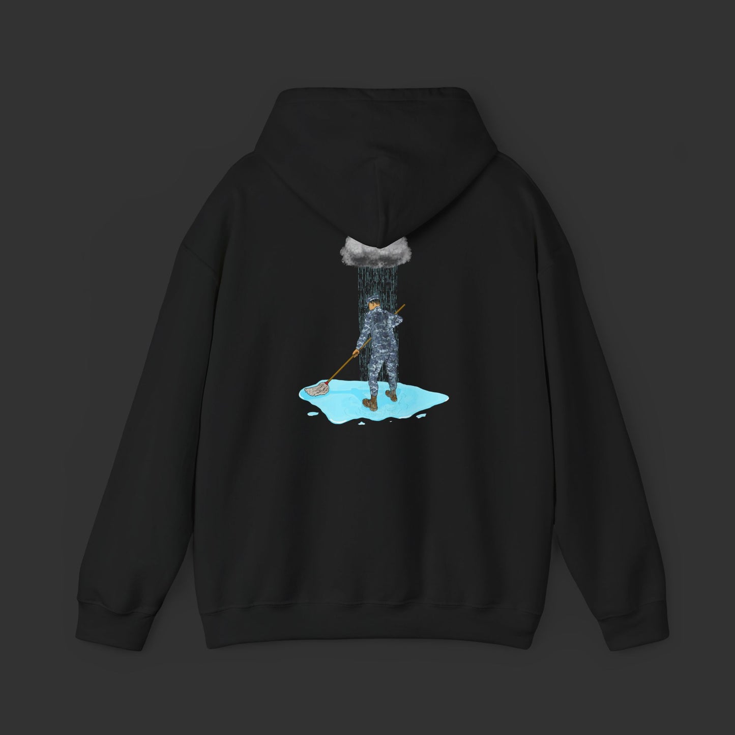 Moppin' In The Rain (Back) BB Hoodie