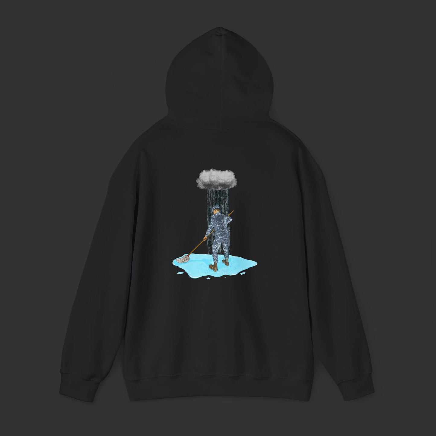 Moppin' In The Rain (Back) BB Hoodie