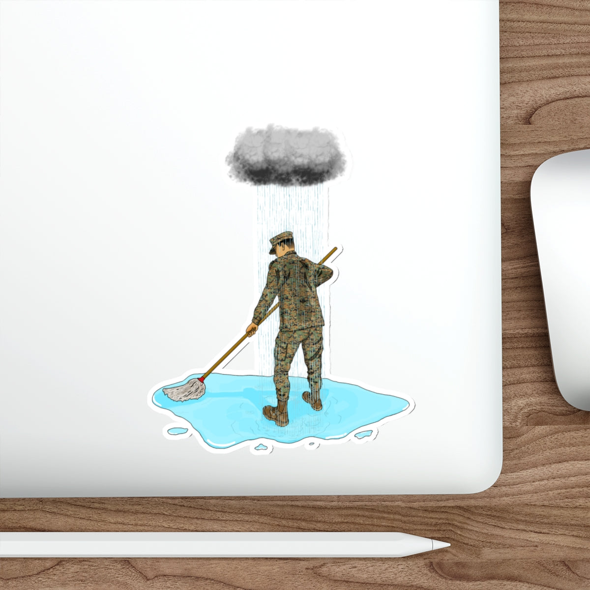 Sticker Series - Moppin' In The Rain WD