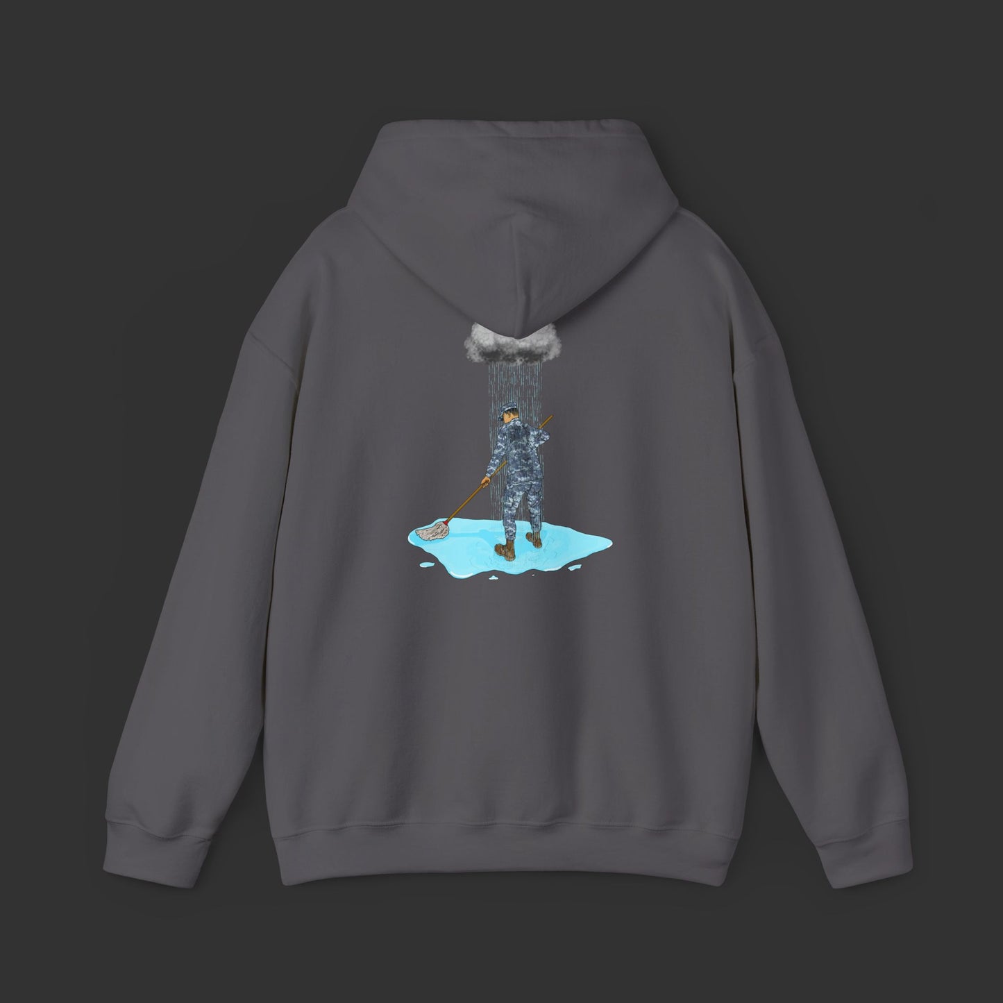 Moppin' In The Rain (Back) BB Hoodie