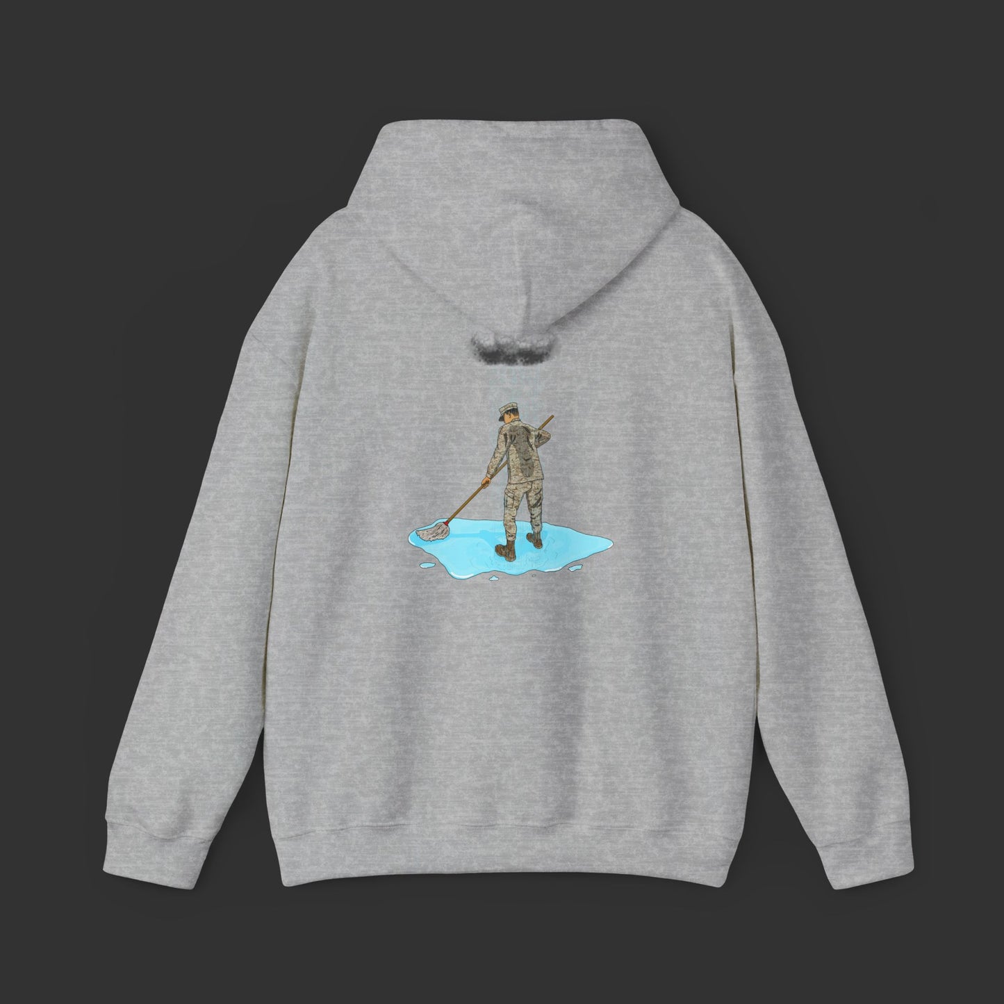 Moppin' In The Rain (Back) DS Hoodie