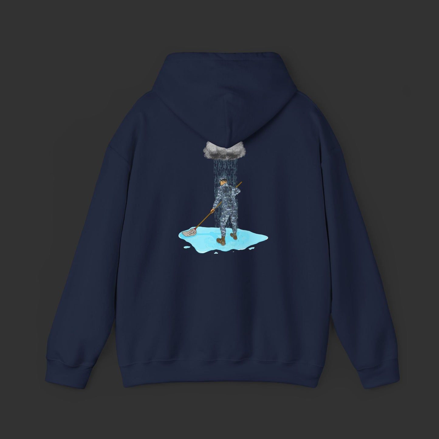 Moppin' In The Rain (Back) BB Hoodie