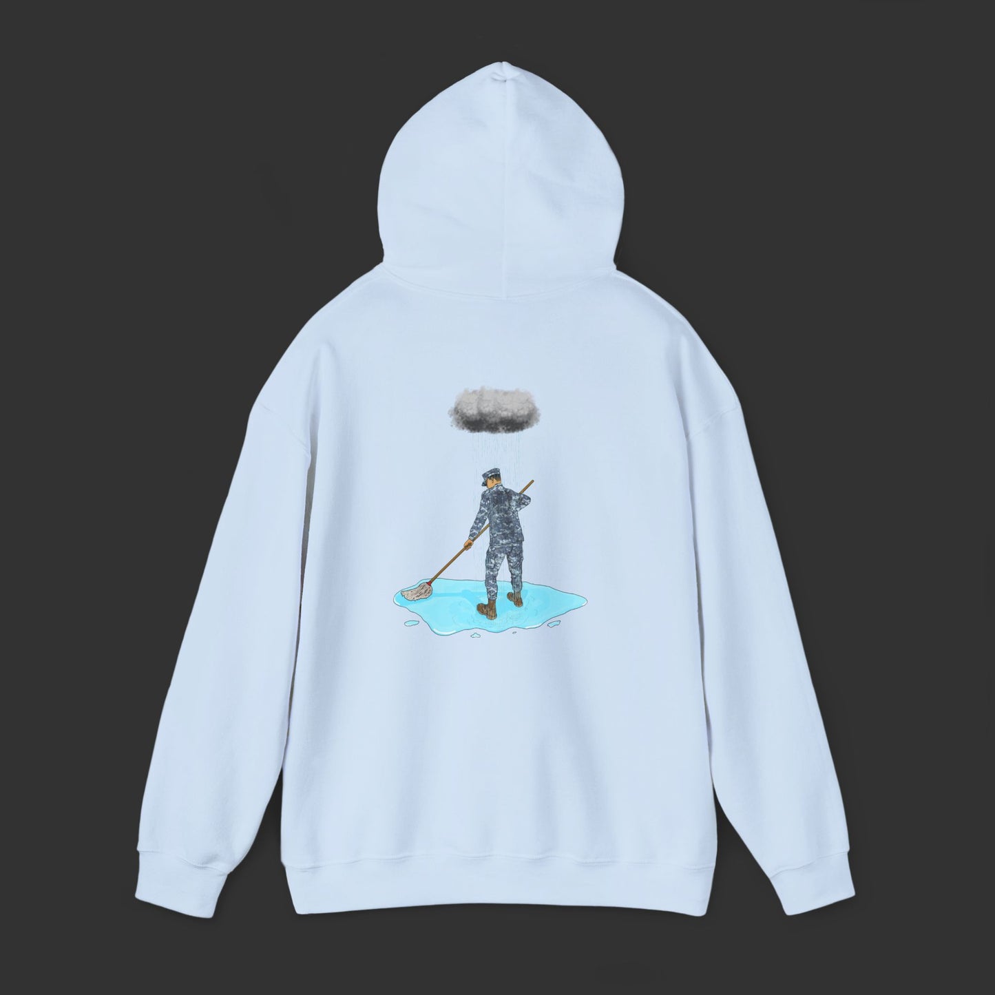 Moppin' In The Rain (Back) BB Hoodie