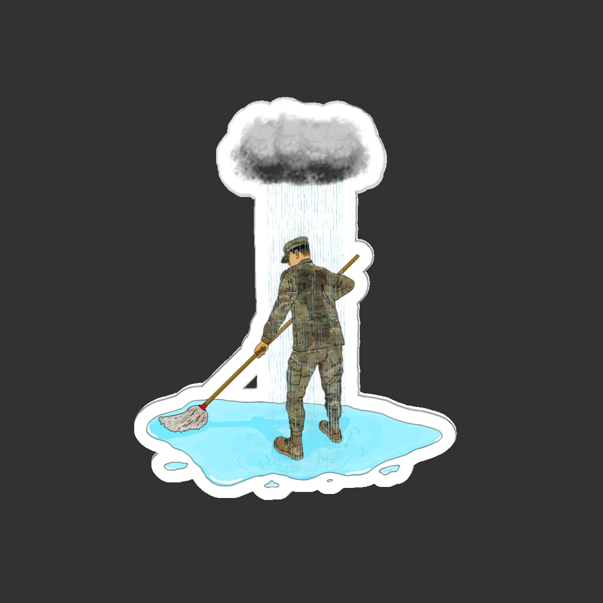 Sticker Series - Moppin' In The Rain MC